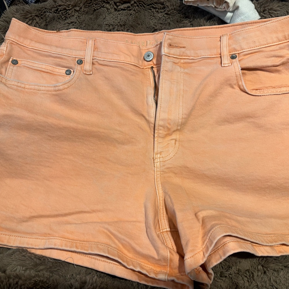 American Eagle Outfitters Peach Stretch Denim Shorts